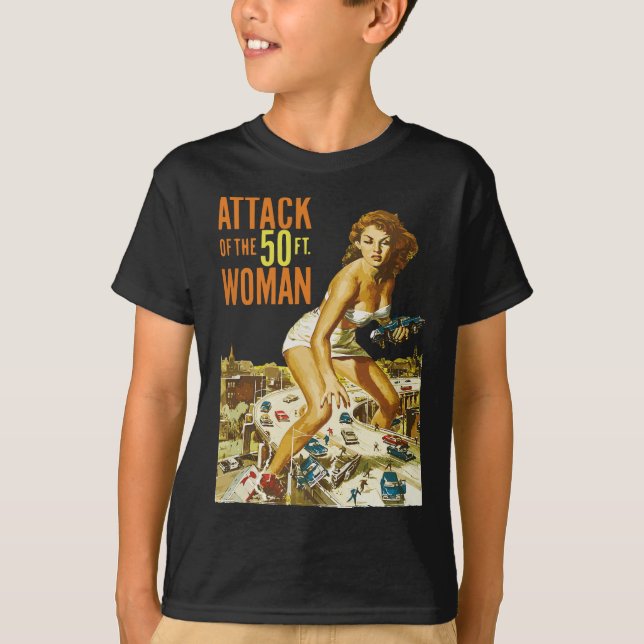 T-shirt Attaque De La Femme De 50 Pieds (Devant)