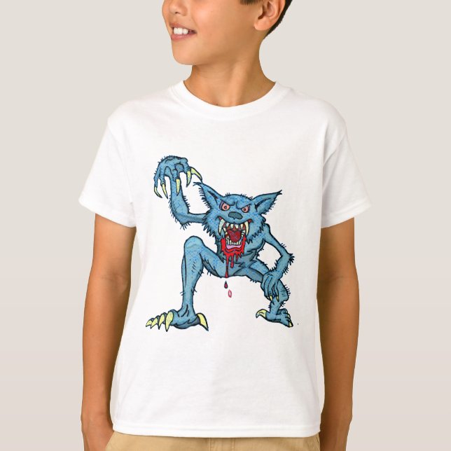 T-shirt Attaque de loup-garou (Devant)
