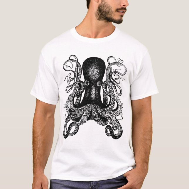 T-shirt Attaque de tentacule ! Poulpe géant Kraken (Devant)