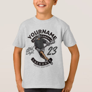 T-shirt Attaque d'équipe de sport de joueur de crosse pers