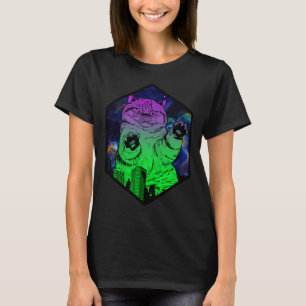 T-shirt Attaques de catzilla géante Monster Cat Skyline