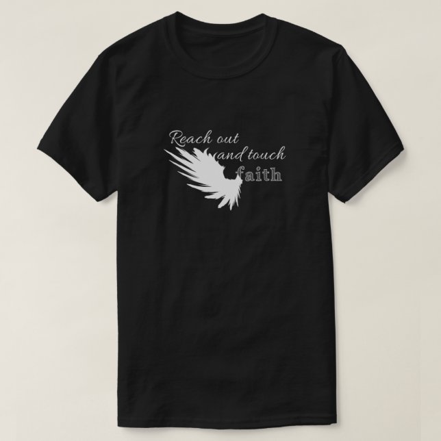 T-shirt Atteindre et toucher la foi -blanc essentiel (Design devant)