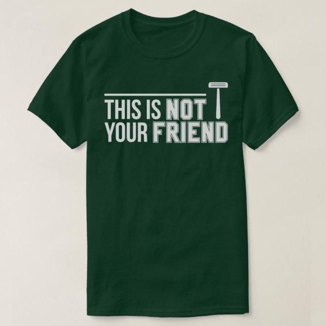 T-shirt Atteindre les hommes de la moustache de barbe (Design devant)