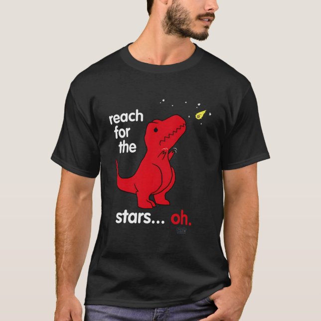 T-shirt Atteindre Pour Les Étoiles Dino (Devant)