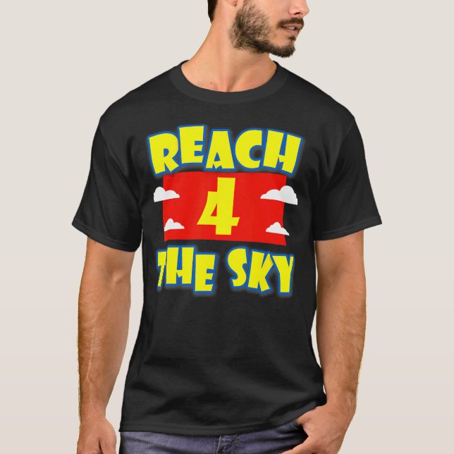 T-shirt Atteindre Quatre Le Ciel Anniversaire 4E Anniversa (Devant)