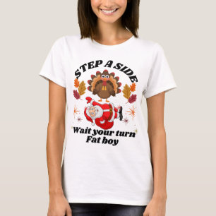 T-shirt Attendez Votre Tour Gros Garçon Drôle de Thanksgiv