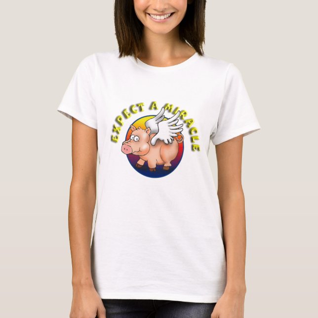 T-shirt Attendez-vous à un miracle --- Reconnaissance d'aa (Devant)