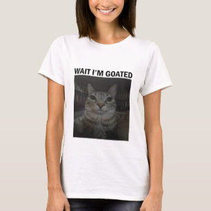 T-shirt Attends, je suis mangé Silly Chat Mème Funny Chat 