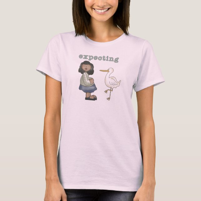 T-shirt Attente - Une mère afro-américaine va être et se m (Devant)