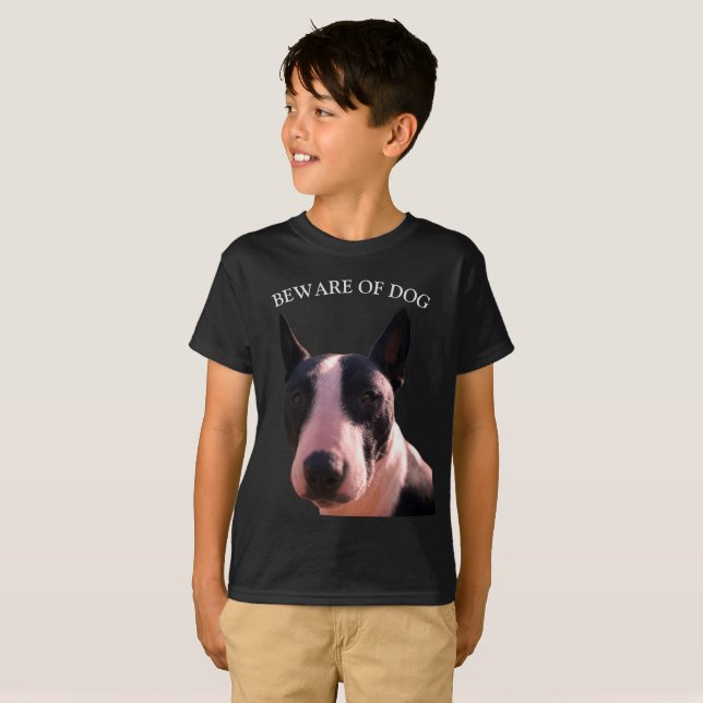 T-SHIRT ATTENTION AU CHIEN (Devant entier)