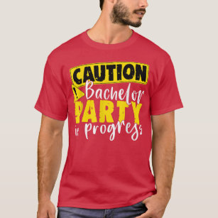 T-shirt Attention Bachelor Party en cours Mariage Groom