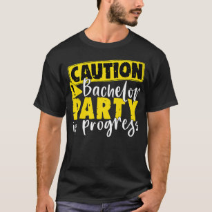 T-shirt Attention Bachelor Party en cours Mariage Groom 3