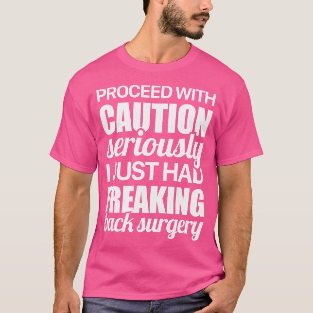 T-shirt Attention Chirurgie Drôle Arrière (Devant)