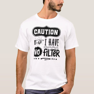 T-shirt Attention : Conception de l'Humour gras "Pas de fi