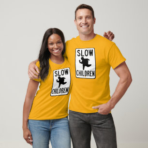 T-shirt Attention Enfants lents