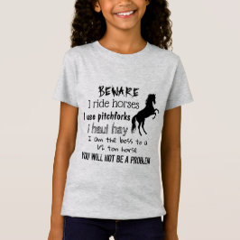 T-Shirt ATTENTION - JE TIRE DES CHEVAUX -