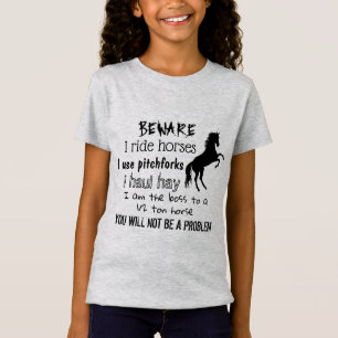 T-Shirt ATTENTION - JE TIRE DES CHEVAUX -