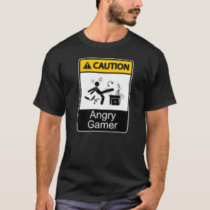 T-shirt Attention Joueur En Colère