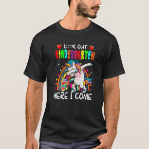 T-shirt Attention maternelle Je viens Dabbing Unicorn Rain