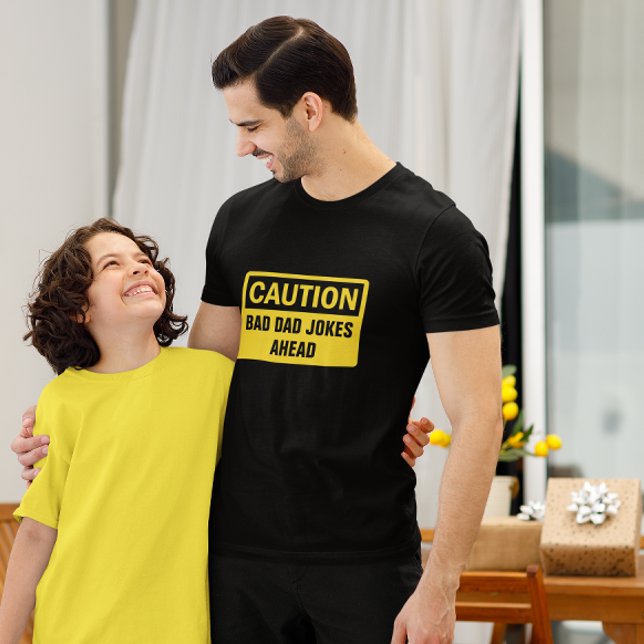 T-shirt Attention Mauvais papa plaisanteries personnalisab (Créateur téléchargé)