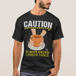 T-shirt Attention On M'A Connu Pour Jeter Des Choses Argil