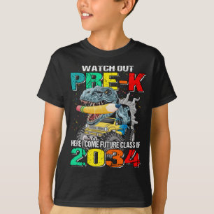 T-shirt Attention Pré-K Ici I Come Future Class 2034