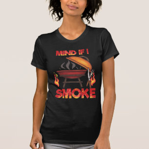 T-shirt Attention si je fume de la viande fumeur amusant t