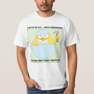 T-shirt Attention: Sur le point de s'accrocher à la poup