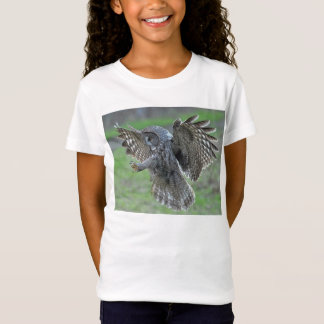 T-Shirt Atterrissage de ~ de hibou de grand gris