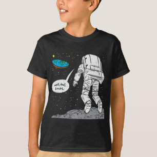 T-shirt Atterrissage Lune Drôle, Terre Plate, Qui Sucre, E