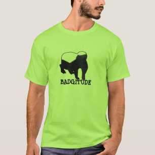 T-shirt Attitude de blaireau de miel de Badgitude