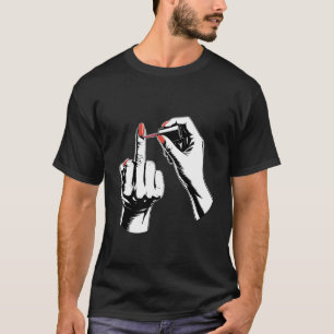 T-shirt Attitude de femme sans excuses Art de vernis à ong