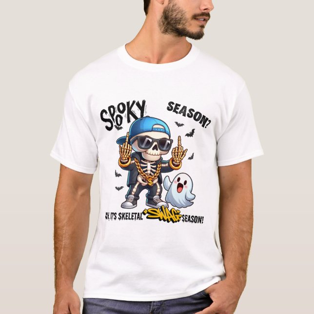 T-shirt Attitude d'Halloween de swag (Devant)