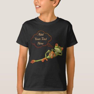 T-shirt Attitude drôle de grenouille avec un texto ou une 