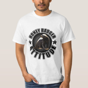 T-shirt Attitude fraîche de blaireau de miel pour les