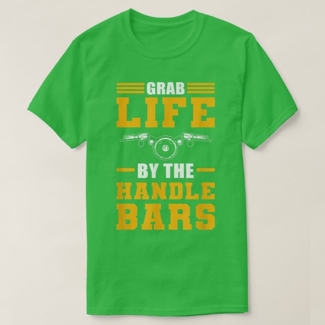 T-shirt Attrapez la vie par Handlebars Biker Moto (Design devant)