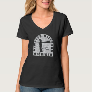 T-shirt Atwater Millpond Ice Fishing Michigan