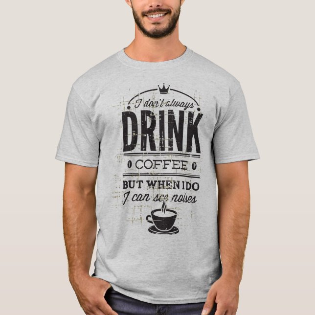 T-shirt au café Grunge humoristique pour hommes (Devant)