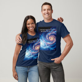 T-shirt Au début, Dieu et Verse de création