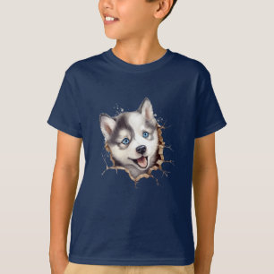 T-shirt Au-delà de la barrière : le joueur d'un chiot Husk