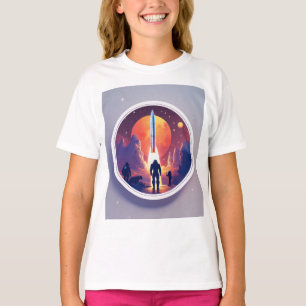 T-shirt Au-delà de l'horizon" "Voyage de la découverte"
