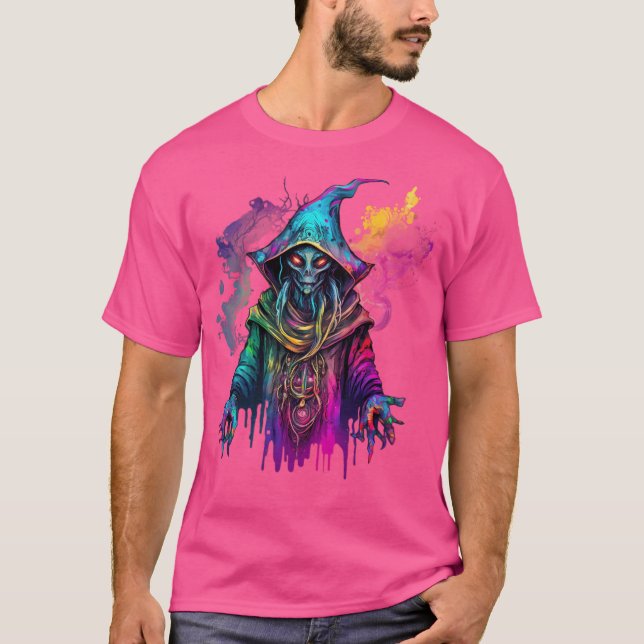 T-shirt Au-Delà Des Mondes Libèrent La Sorcellerie Cosmiqu (Devant)