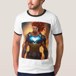T-shirt au design super-héros