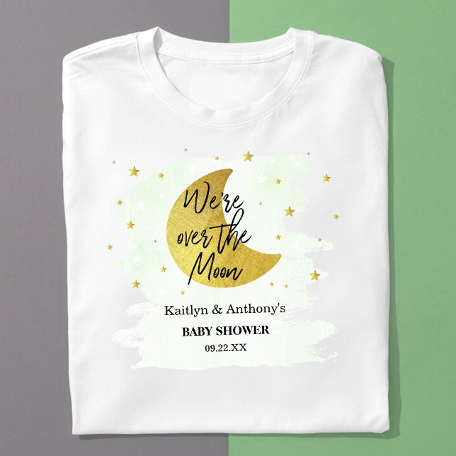 T-shirt Au-Dessus De La Lune | Baby shower neutre (Créateur téléchargé)