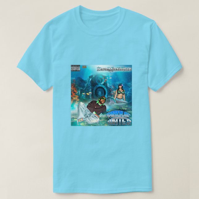 T-shirt Au-dessus de l'eau Graphique Tee (bleu océan) (Design devant)