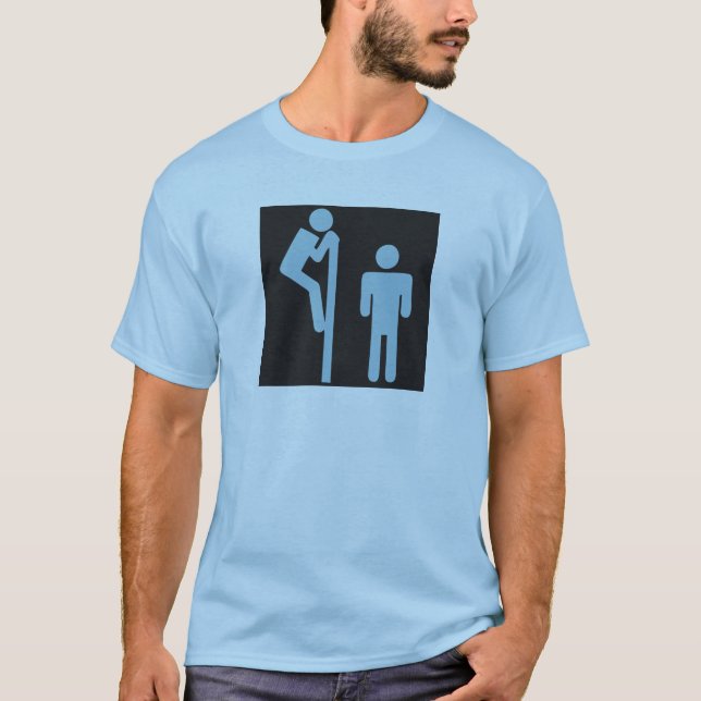 T-shirt Au-dessus des toilettes de public de voyeur de (Devant)