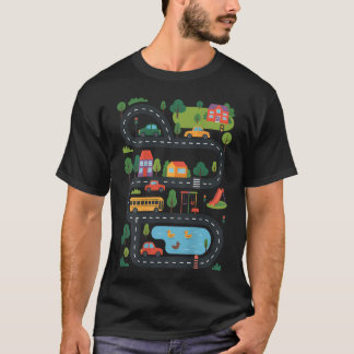 T-shirt (Au dos) Club des papas fatigués Piste de course d