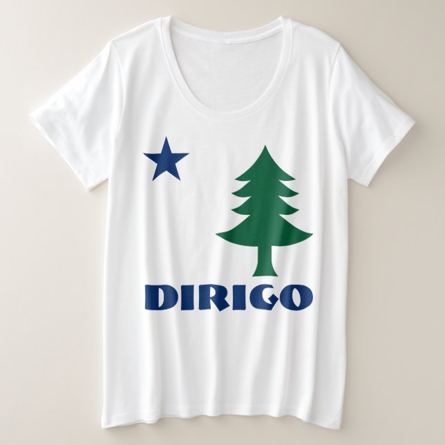 T-Shirt au drapeau du Maine 1901 - Dirigo Edition (Design devant)