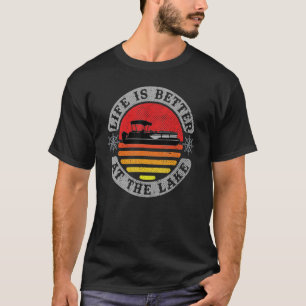 T-shirt Au Lac Pontoon Capitaine Bateau