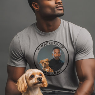 T-shirt Au meilleur papa de chien jamais personnalisé phot